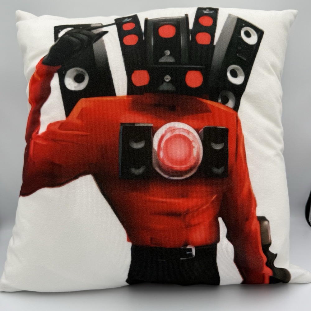 Skibidi Toilet Speakerman Pillow Bedroom Bedding Decor 16"‎ x 16" Sham & Insert